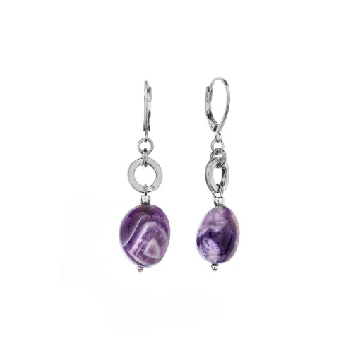 Серьги Lanzerotti, Iris, с аметистом, LZ-26.03-078 фиолетовый