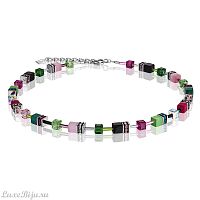 Колье Coeur de Lion Green-Pink 2838/10-0504
