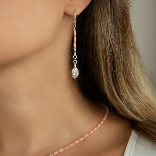 Серьги Lanzerotti, Anne with an E, асимметричные, с кораллом и кристаллами, LZ-25.08-238 розовый фото 2