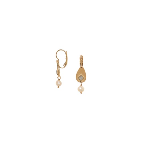 Серьги Franck Herval, Fiona, с жемчугом и кристаллом Swarovski, FH26.2-12-70600 золотистый