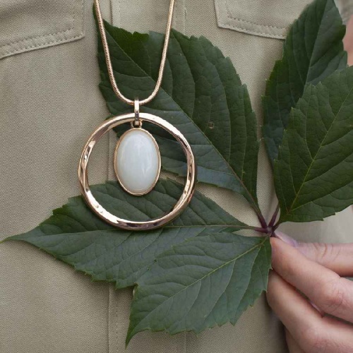 Колье Fiore Luna BLUE SKY AGATE, LN5143 BL/G фото 2