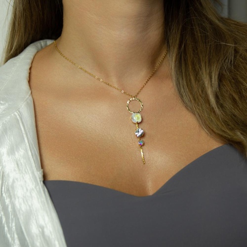 Колье Catherine Bijoux, Starlight, с кристаллами, CB25.1-5415AG белый фото 2