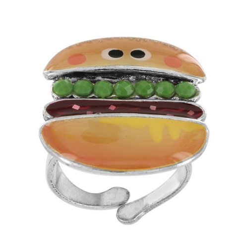 Кольцо TARATATA, Ketchup, разъемное,смола,глиттер,микрошарики,шнур, TT-W23-08418-10M серебристый фото 3