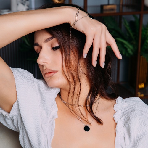 Колье Fiore Luna Onyx, B2003NM-N02.1 BW/S фото 5