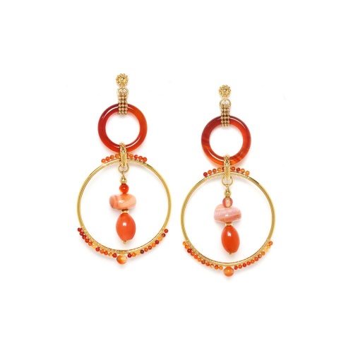 Серьги Nature Bijoux, Agate, с огненным агатом, NB23.1-12-78360 коричневый фото 2