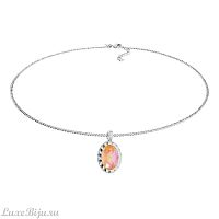Колье Qudo TIVOLA UNICA big (S/P) Crystal orange ignite 3cm, 420713
