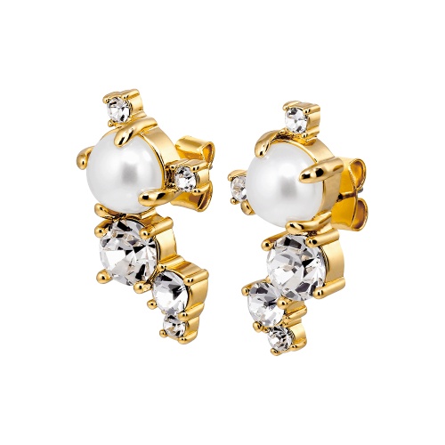 Серьги Dyrberg Kern CURRA SG CRYSTAL / WHITE PEARL  480085, 480085