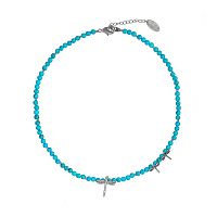 Колье Lanzerotti, Marino, с бирюзой и подвесками-стрекозами, LZ-25.06-151 голубой