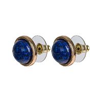 Пусеты Fiore Luna NATURAL LAPIS, LE1106 BL/G