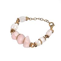 Браслет Alcozer&J, с кварцем и жемчугом, AL-B48BD26-R розовый