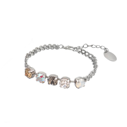 Браслет Catherine Bijoux, More is more for crystals, с кристаллами, CB25.1-5323ES серый фото 2