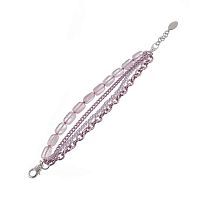 Браслет Lanzerotti, Monroe, опал, розовый кварц, LZ-23.07-299 розовый