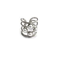 Кольцо Catherine Bijoux, Elegant pearl, разъемное, с жемчугом, CB24.2-5328D серебристый