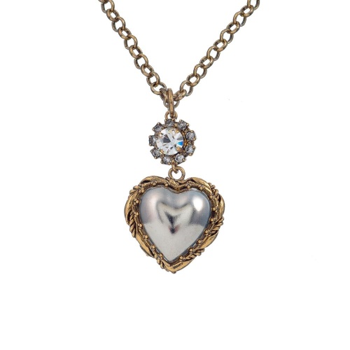 Колье Celeste G, сердце, кристалл Swarovski, фиантиты, CS26.1-2207 серебристый фото 4
