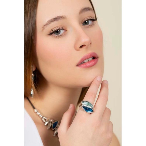 Кольцо Ciclon, Valle de cristal, с муранским стеклом, CN-241503 розовый, 17 фото 3