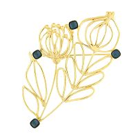 Брошь TARATATA, Esquisse, с прозрачной смолой и слюдяным порошком, TT-H25-02203-204 золотистый