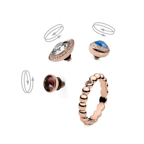 Кольцо - база Qudo Veroli gold 16.5 мм 628169 RG фото 2