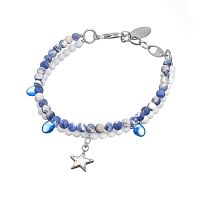 Браслет Lanzerotti, Costa Azzurra, двойной, содалит, агат, перламутр, LZ-26.04-131 синий