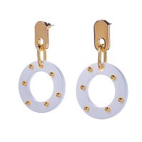 Серьги Nuance, Nuance, с подвеской и металлическими бусинами, NFN-23.03-033 белый