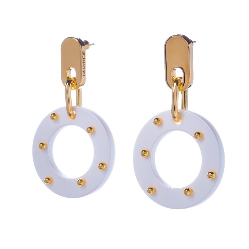 Серьги Nuance, Nuance, с подвеской и металлическими бусинами, NFN-23.03-033 белый