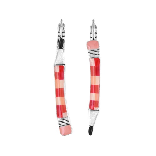 Серьги TARATATA, Gomme, асимметричные, цветная смола с узорами, TT-W25-03725-103 красный