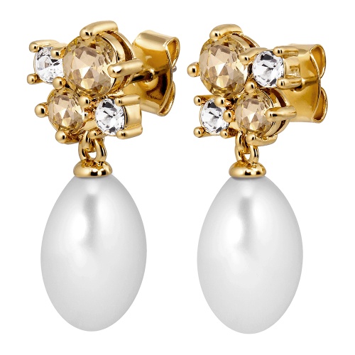 Серьги Dyrberg Kern PETUN SG GOLDEN / WHITE PEARL  480054, 480054 фото 4