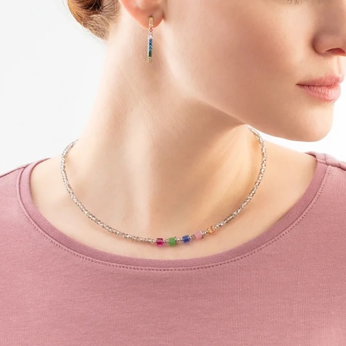 Серьги Coeur de Lion Hoop Multicolour Silver 30мм, 0147/23-1517 фото 4