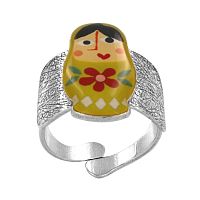 Кольцо TARATATA, Nanas, разъемное, с цветной смолой, TT-W24-03409-10M серебристый