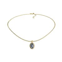 Колье Qudo TIVOLA UNICA big (G/P) Silver night 3cm, 420615