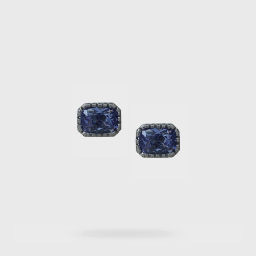 Серьги Katerina Vassou, Keystone, с кристаллом, KV24.2-401565BTANZANITE фиолетовый