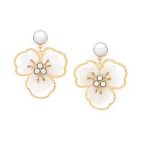 Серьги Franck Herval, Lisette, с перламутром, Swarovski и жемчугом, FH25.2-12-69676 белый