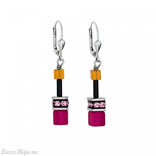 Серьги Coeur de Lion Orange-Pink 2838/20-0204