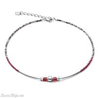 Колье Coeur de Lion Frontline Silver-Red 5042/10-0300