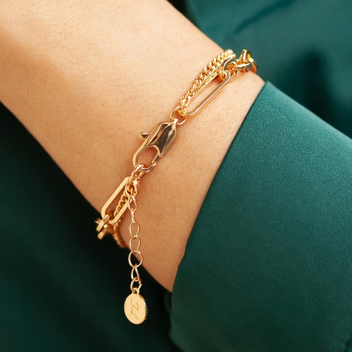 Браслет Fiore Luna Double Сarabiner, CL6096 G фото 4