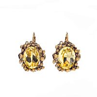 Серьги Celeste G, с кристаллом Swarovski, CS25.1-2078 желтый