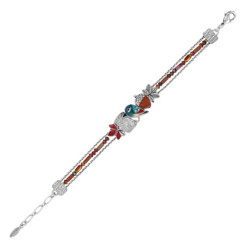 Браслет TARATATA, Woody, со смолой, бусинами и слюдяным порошком, TT-H24-10315-103 красный фото 2