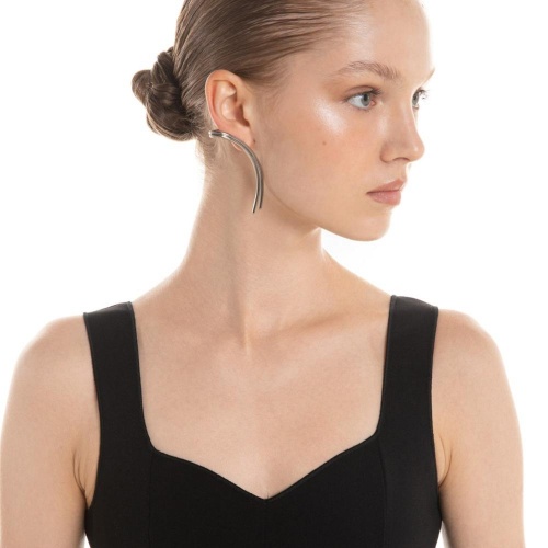 Серьги Katerina Vassou, Singularity, минималистичный дизайн, KV25.2-404742S серебристый фото 2