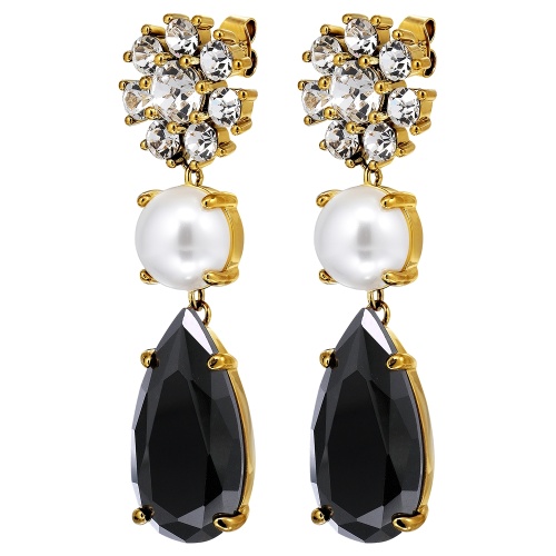 Серьги Dyrberg Kern MISIA SG BLACK / CRYSTAL, 470094 фото 3