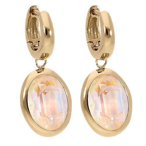 Серьги Qudo Creole TIVOLA small G ivory cream delite, 310699 BW/G фото 5