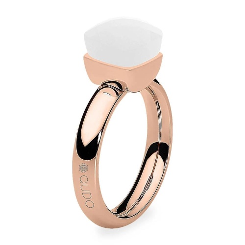 Кольцо Qudo Firenze white 16.5 мм, 611160 BW/RG фото 5