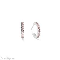 Серьги Coeur de Lion Hoop Rose-Silver 15мм, 0146/23-1917