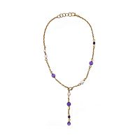Колье Alcozer&J, с жемчугом и аметистом, AL-C78BV26-R фиолетовый