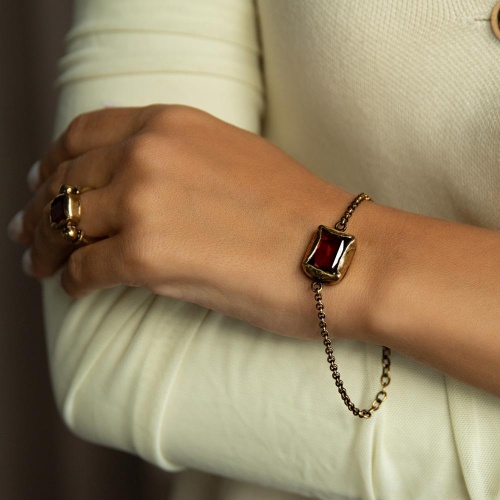 Браслет Thot Gioielli, с рейнстоуном, TG25.1-BR586 красный фото 5