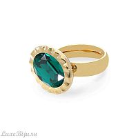 Кольцо Qudo TIVOLA UNICA big (G/P) Emerald 56, 686945