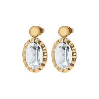 Серьги Qudo TIVOLA UNICA big (G/P) Crystal 2,65cm, 332001