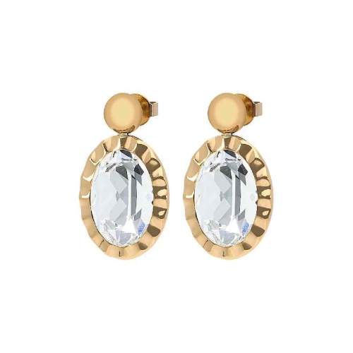 Серьги Qudo TIVOLA UNICA big (G/P) Crystal 2,65cm, 332001