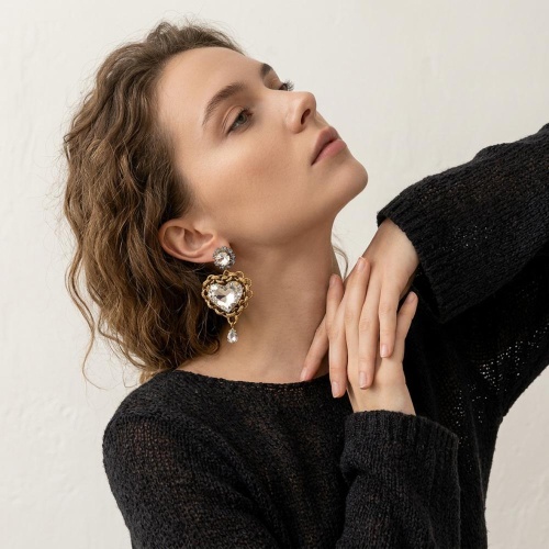 Серьги Celeste G, с кристаллами Swarovski и фианитами, CS26.1-2238 хрустальный фото 2