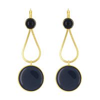 Серьги TARATATA, Instinct, со смолой, слюдяной пудрой и ониксом, TT-H25-10784-204 синий