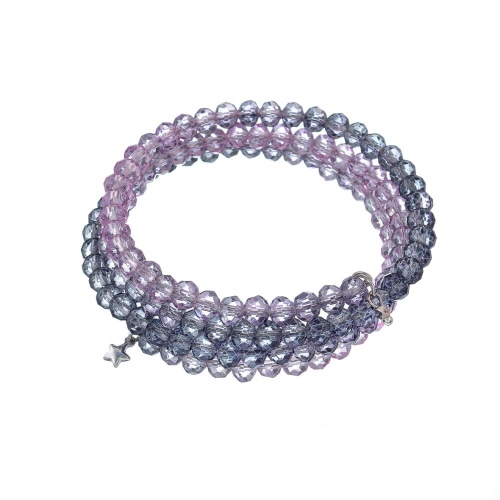 Браслет Lanzerotti, Iris, пружина, с кристаллами, LZ-26.03-094 сиреневый