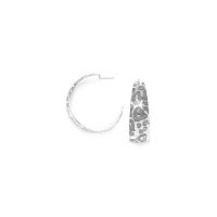 Серьги ORI TAO, Panthera, полукольца, с узорами, OT23.1-12-30602 серебристый